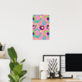 Poster Funky Pink Circles (Bureau à domicile)