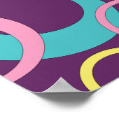 Poster Funky Purple Circles (Coin)