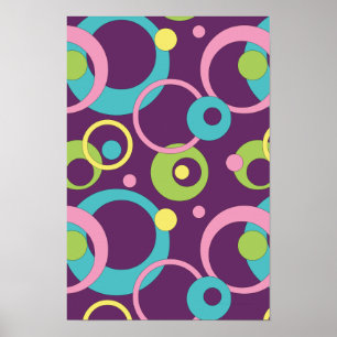 Poster Funky Purple Circles