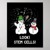 Poster Funky Snowman Noël Science Noël Noël Biologie Neig (Devant)