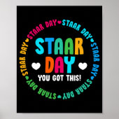 Poster Funky Test STAAR Day Mode sur le test de l'enseign (Devant)
