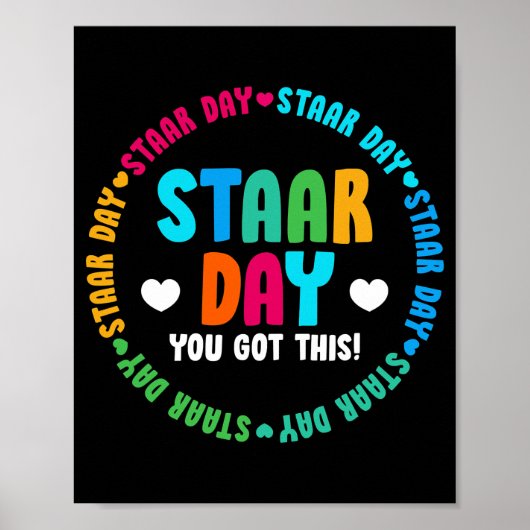 Poster Funky Test STAAR Day Mode sur le test de l'enseign (Devant)