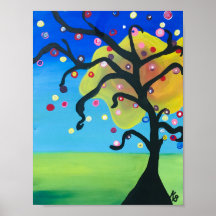 Funky Tree Of Life Peinture Acrylique