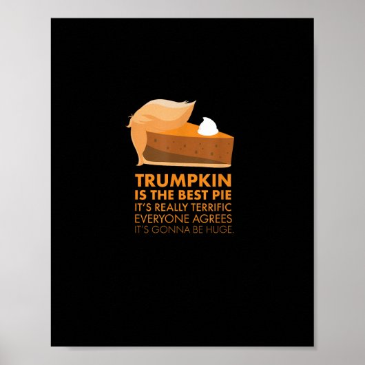 Poster Funky Tshirt Citrouille Pie Thanksgiving Automne (Devant)