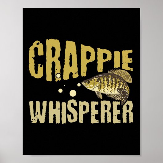 Poster Funky Vintage Crappie Whisperer Fishing (Devant)