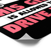 Poster Funny 16th Birthday Driving Quote For A New Licens (Coin)