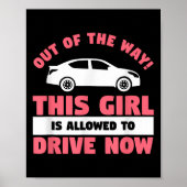 Poster Funny 16th Birthday Driving Quote For A New Licens (Devant)