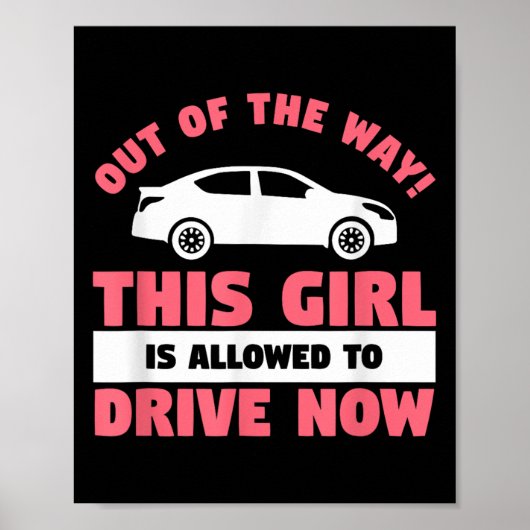 Poster Funny 16th Birthday Driving Quote For A New Licens (Devant)