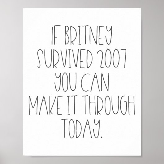 Poster Funny 2007 Britney Motivational (Devant)