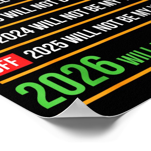 Poster Funny 2026 Will Be My Year Sitive Comeback Humor  (Coin)