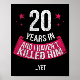 Poster Funny 20e anniversaire de Mariage Femme T-shirt ca