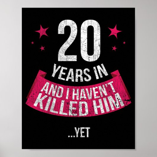 Poster Funny 20e anniversaire de Mariage Femme T-shirt ca (Devant)