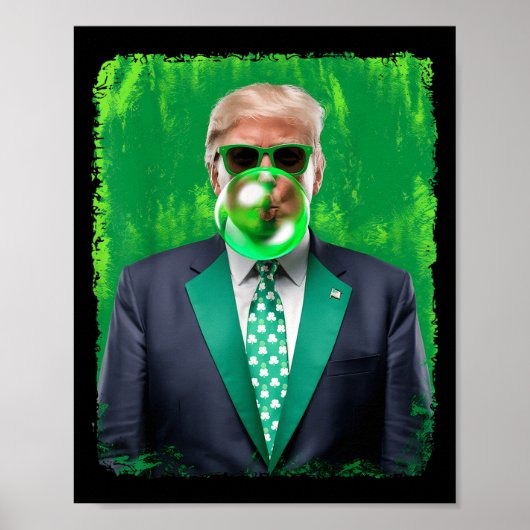 Poster Funny 47ème Président Jour de la Saint Patrick Irl (Devant)