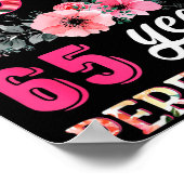 Poster Funny 65 Years Old Made In 1961 Floral 65th Birthd (Coin)