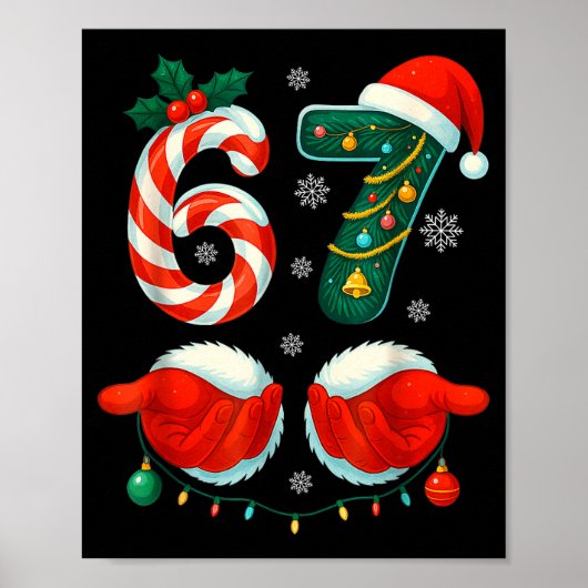Poster Funny 67 Christmas 6 7 Six Seven Meme 6 7 Matching (Devant)