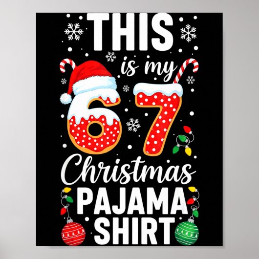 Poster Funny 67 Christmas Pajamas Shirt Six Seven Meme Br (Devant)