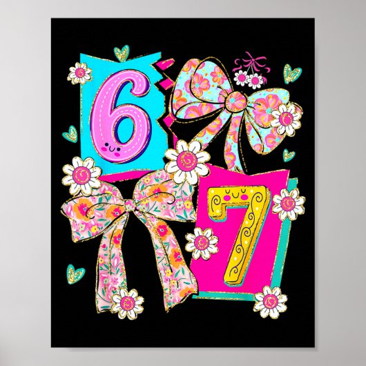Poster Funny 67 Coquette Bow Design For Girly Aesthetic L (Devant)