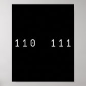 Poster Funny 67 Meme Binary Code Computer Science Nerd Sl (Devant)