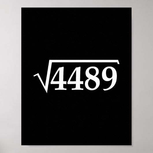 Poster Funny 67 Meme Brainrot Square Root 4489 Slang Math (Devant)