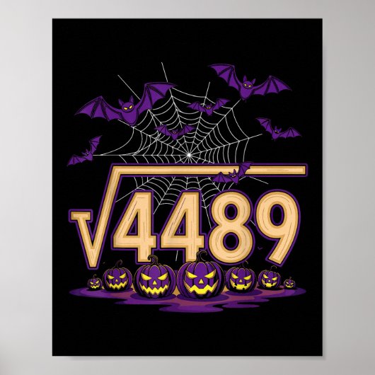 Poster Funny 67 Meme Math Teacher Square Root 4489 Hallow (Devant)