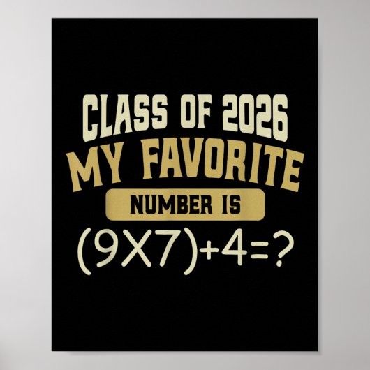 Poster Funny 67 Meme Pemdas Math Six Seven Cl Of 2026 Gra (Devant)