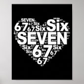 Poster Funny 67 Meme Six Seven Heart Matching Couples Val (Devant)