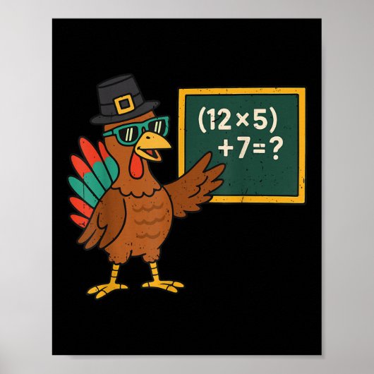 Poster Funny 67 Meme Turkey Math Teacher Thanksgiving Mat (Devant)
