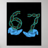 Poster Funny 67 Number Meme Dna Replication Molecular Sci (Devant)