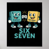 Poster Funny 67 Science Teacher 6 7 Carbon Nitrogen Perio (Devant)