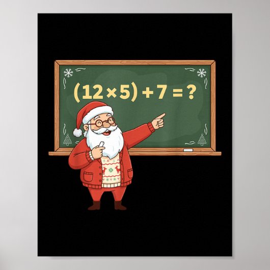 Poster Funny 67 Six Seven Math Teacher Christmas Meme Equ (Devant)