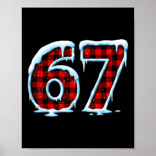 Poster Funny 67 Six Seven Meme Christmas Pyjama