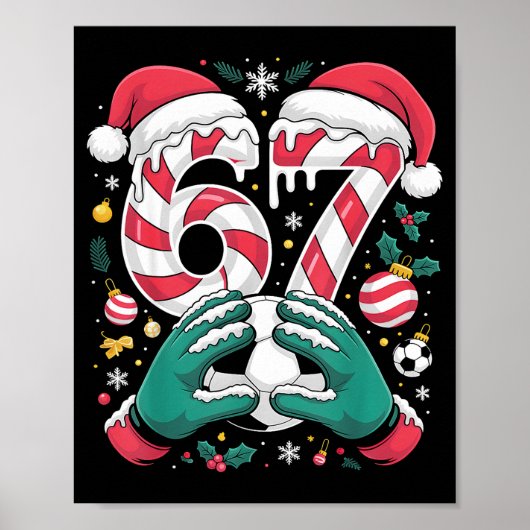 Poster Funny 67 Six Seven Soccer Goalkeeper Funny Meme Ch (Devant)