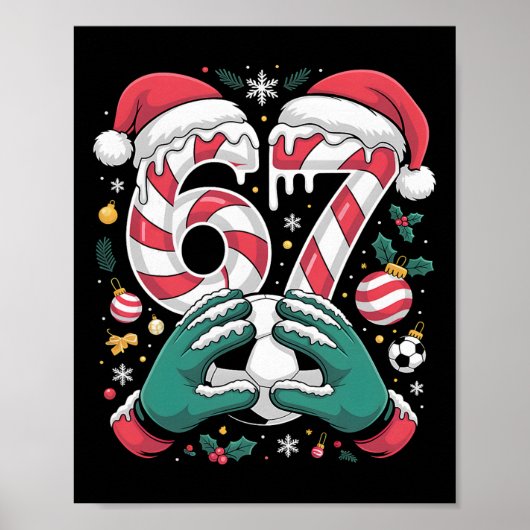 Poster Funny 67 Six Seven Soccer Goalkeeper Funny Meme Ch (Devant)