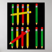 Poster Funny 67 Tally Marks Math For Teachers Students Si (Devant)