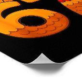 Poster Funny 67 Thanksgiving Turkey Face 67 Number (Coin)