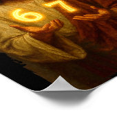 Poster Funny 6 7 Jesus. Absurd Six Seven Meme, Weird Teen (Coin)