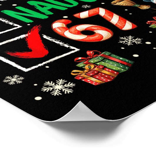 Poster Funny 6-7 Meme Nice Naughty 67 Christmas Brain Rot (Coin)