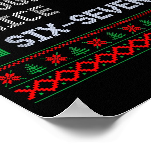 Poster Funny 6-7 Meme Ugly Christmas Sweater Nice Naughty (Coin)