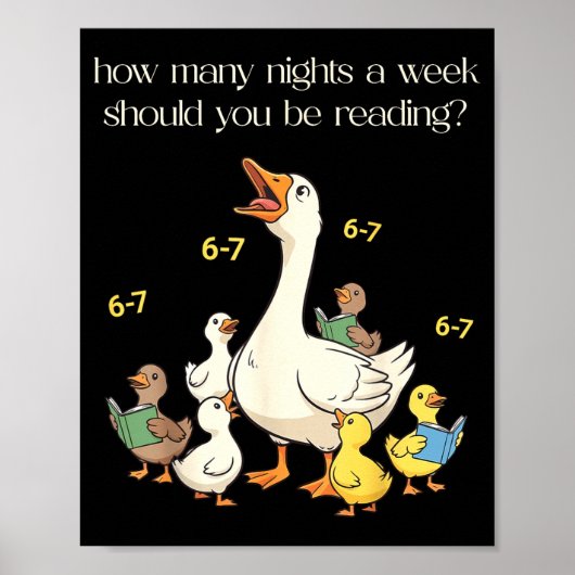 Poster Funny 6 7 Six Seven Reading For Teacher Kids Book  (Devant)