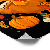 Poster Funny 6 7 Thanksgiving Leopard Bow Turkey Six Seve (Coin)