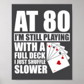 Poster Funny 80th Birthday Ker Player 80 Year Old  (Devant)