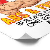 Poster Funny Abs Exercise French Fries Muscle Building Bo (Coin)