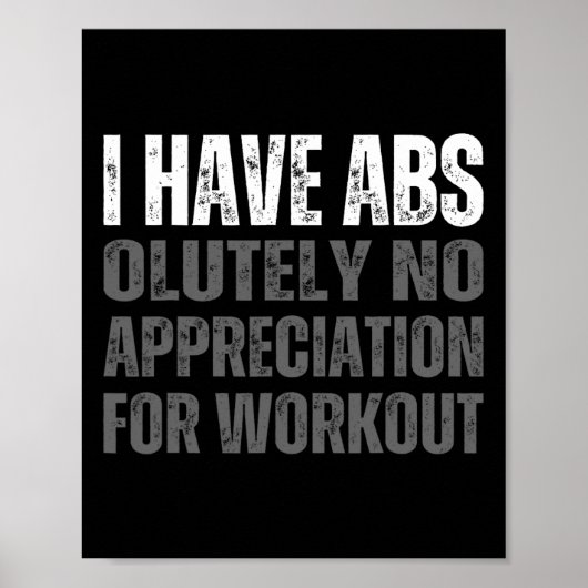 Poster Funny Abs Humour (Devant)