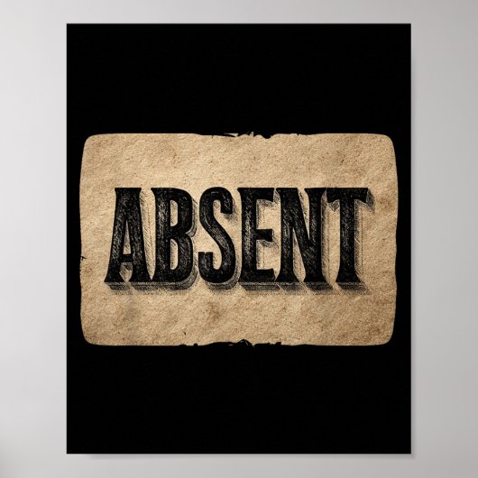 Poster Funny Absent Speech Costume For Boys And Girls  (Devant)