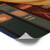 Poster Funny Adorable Reading Cat Art Coffee Tabby Cat (Coin)