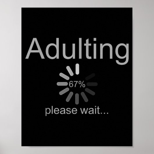 Poster Funny Adult 18th Birthday Fun 67 Loading Meme Girl (Devant)