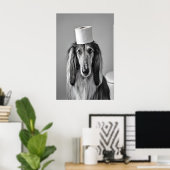 Poster Funny Afghan Hound Bathroom Print, Toilet Paper (Bureau à domicile)