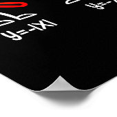 Poster Funny Algebra Danse Fonction Math Enseignant Geek (Coin)