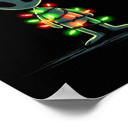 Poster Funny Alien Christmas Graphics Lights Lover Extrat (Coin)
