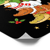 Poster Funny Alligator Santa Elf Snowman Christmas Womens (Coin)